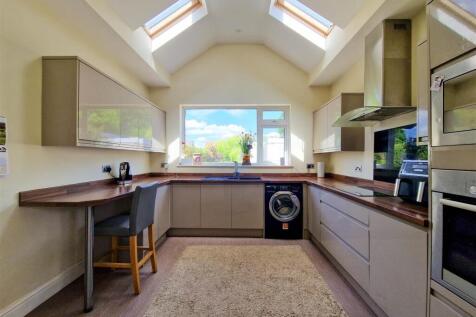 Kitchen with vaulted ceiling